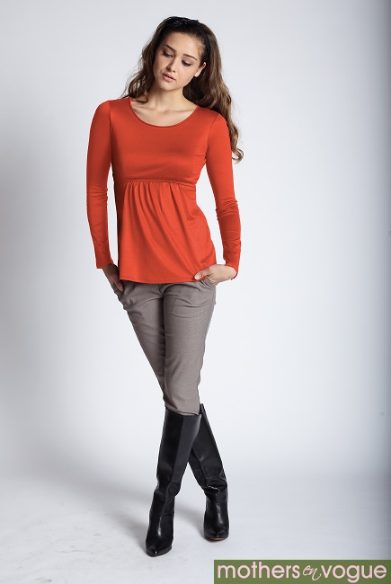 Топ для кормления Mothers en Vogue Must Have Crew-Neck, паприка