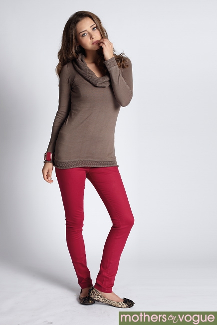 Свитер для кормящих Open-Stitch Cowlneck, бежевый