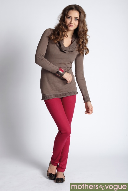 Свитер для кормящих Open-Stitch Cowlneck, бежевый