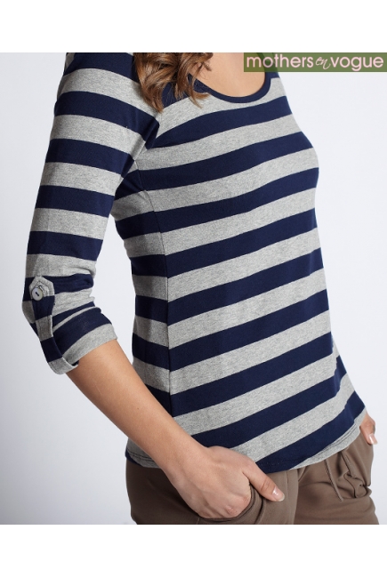 Топ для кормления Mothers en Vogue Soft-Mock Shirt, графит