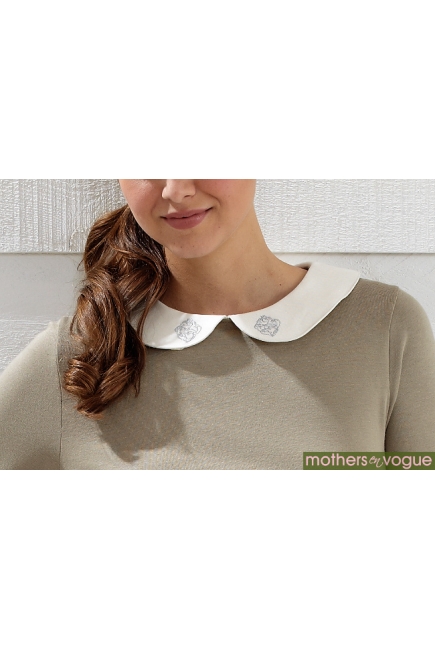 Топ для кормления Mothers en Vogue Peter Pan, серо-бежевый