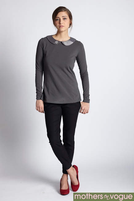 Топ для кормления Mothers en Vogue Peter Pan, графит