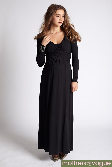Платье Mothers en Vogue Wrap Dress Maxi, черный