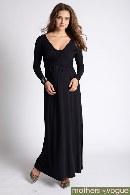 Платье Mothers en Vogue Wrap Dress Maxi, черный