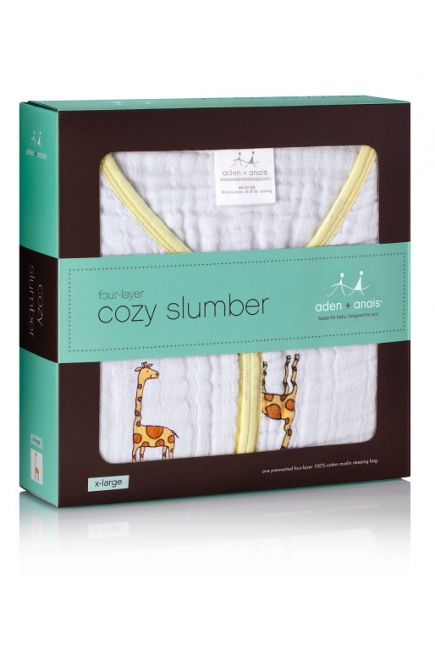Aden&Anais спальный мешок утепленный Jungle Jam - Giraffe (джунгли-жираф)