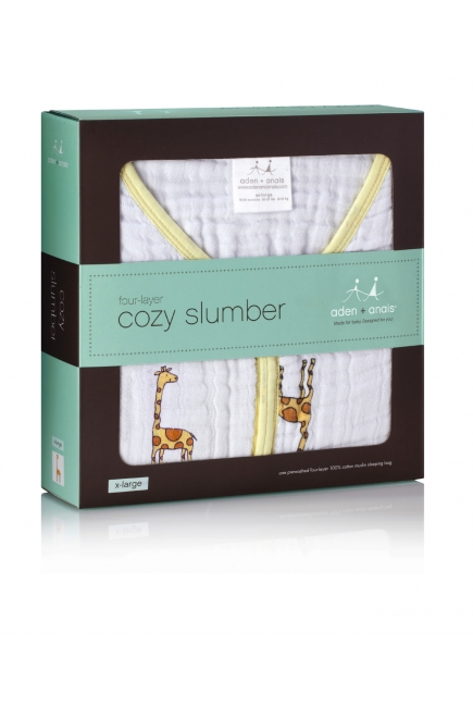 Aden&Anais спальный мешок утепленный Jungle Jam - Giraffe (джунгли-жираф)