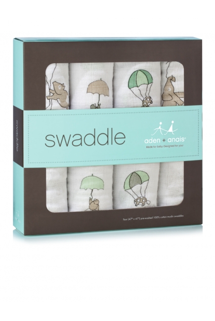 Aden&Anais набор 4 больших муслиновых пеленок, Up Up and Away (вверх)