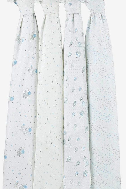 Муслиновые пеленки для новорожденных Aden&Anais большие, набор 4, Night Sky