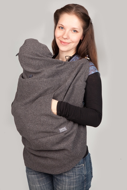 Слингонакидка из шерсти Diva Outerwear Antracite (графит)