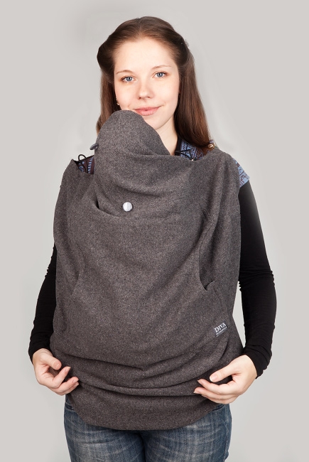 Слингонакидка из шерсти Diva Outerwear Antracite (графит)