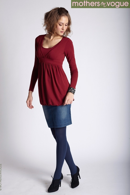 Топ Mothers en Vogue Coco Ono, гранатовый