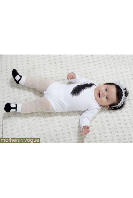 Топ для кормления Mothers en Vogue Plume & Feather, белый