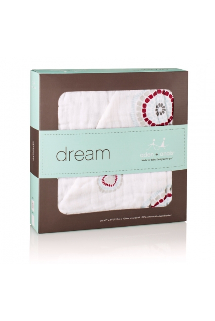 Aden&Anais одеяло муслиновое, Liam the Brave + Medallions (храбрый пес + круги)