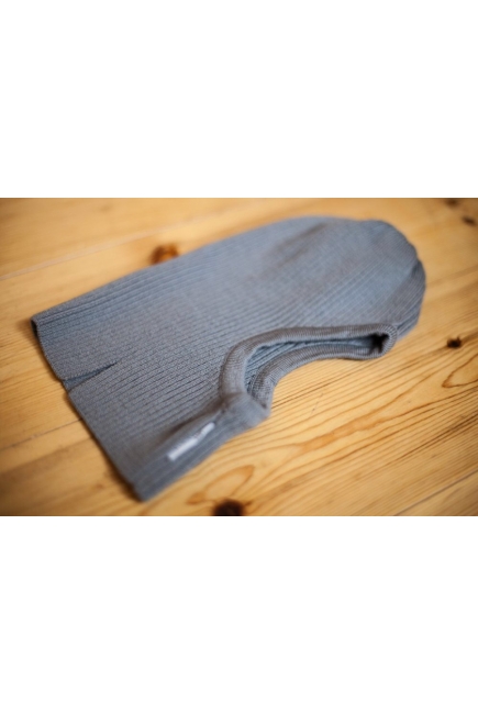 KoCoi шапка-шлем из шерсти мериноса, серый (термобелье)