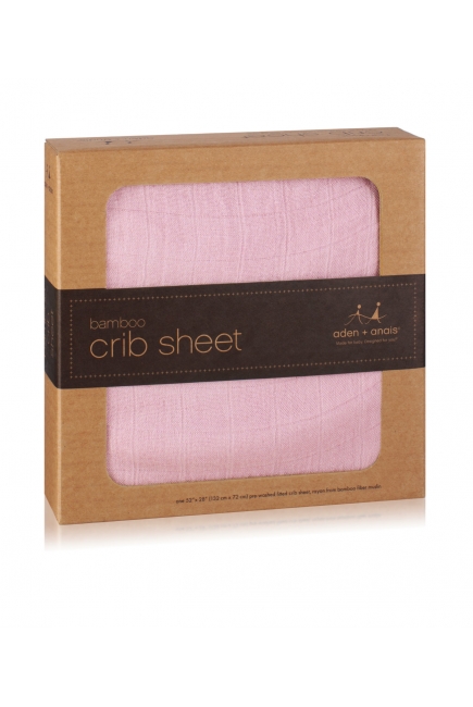 Aden&Anais простынка на матрас бамбуковая Tranquility Solid Rose (розовый)
