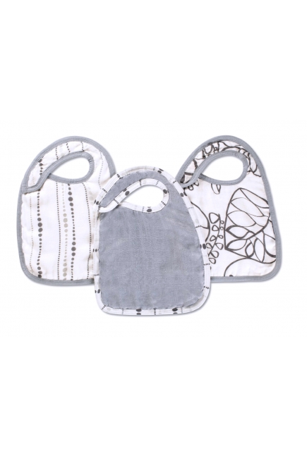 Aden&Anais набор 3 бамбуковых слюнявчиков, Moonlight (лунный свет)