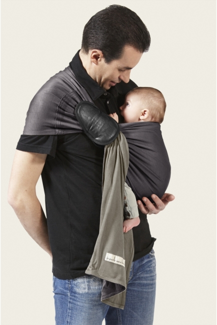 Слинг с кольцами JPMBB трикотажный, цвет "антрацит-оливковый"