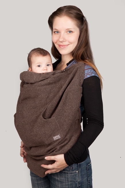 Слингонакидка из шерсти Diva Outerwear Taupe (коричнево-серый)