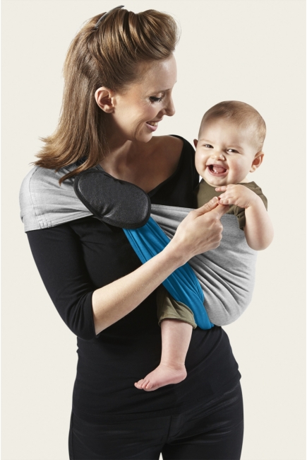 Слинг с кольцами JPMBB трикотажный, цвет " светло-серый-голубой"