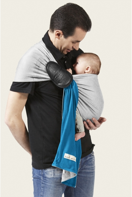 Слинг с кольцами JPMBB трикотажный, цвет " светло-серый-голубой"