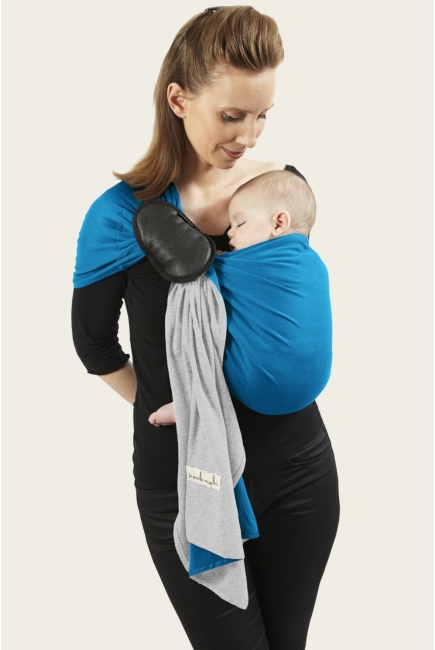 Слинг с кольцами JPMBB трикотажный, цвет " светло-серый-голубой"