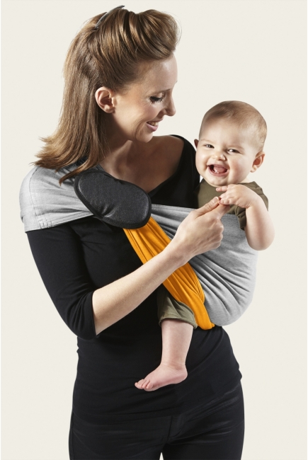 Слинг с кольцами JPMBB трикотажный, цвет " светло-серый-манго"