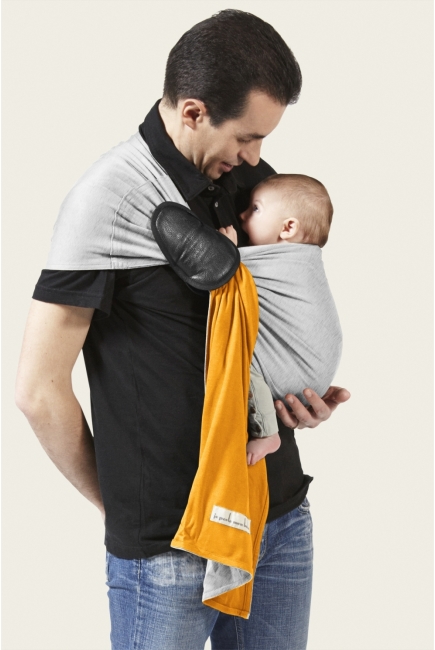 Слинг с кольцами JPMBB трикотажный, цвет " светло-серый-манго"