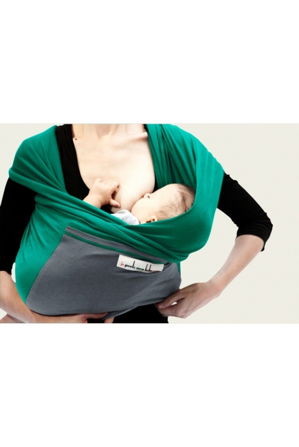 Слинг-шарф JPMBB трикотажный, цвет "зеленый - синесерый"