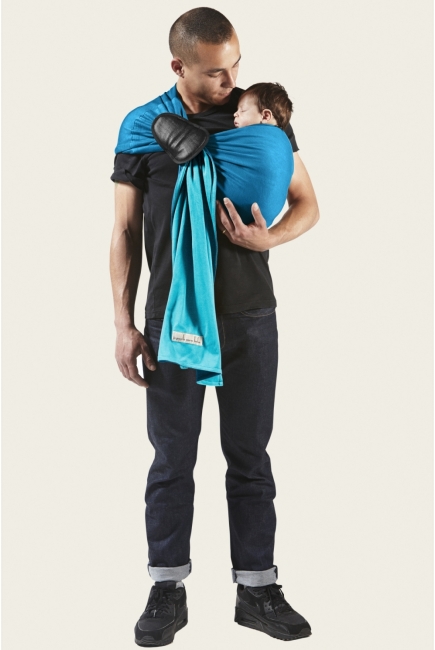 Слинг с кольцами JPMBB трикотажный, цвет "голубой - бирюза"