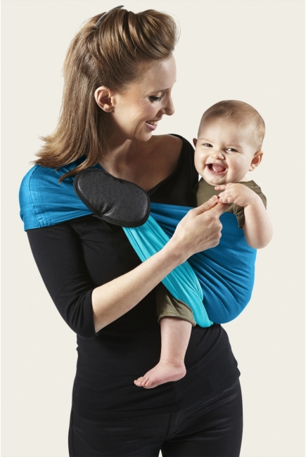 Слинг с кольцами JPMBB трикотажный, цвет "голубой - бирюза"