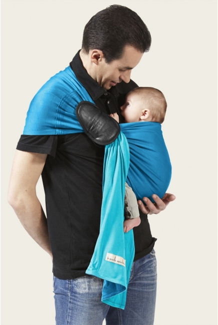 Слинг с кольцами JPMBB трикотажный, цвет "голубой - бирюза"