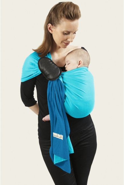 Слинг с кольцами JPMBB трикотажный, цвет "голубой - бирюза"