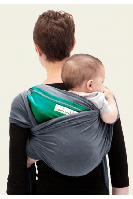 Слинг-шарф JPMBB трикотажный, цвет "синесерый - зеленый"