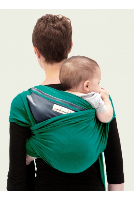 Слинг-шарф JPMBB трикотажный, цвет "зеленый - синесерый"