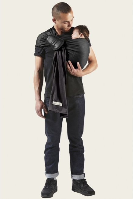 Слинг с кольцами JPMBB трикотажный, цвет "антрацит - черный"