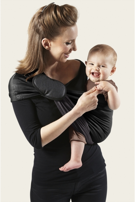 Слинг с кольцами JPMBB трикотажный, цвет "антрацит - черный"