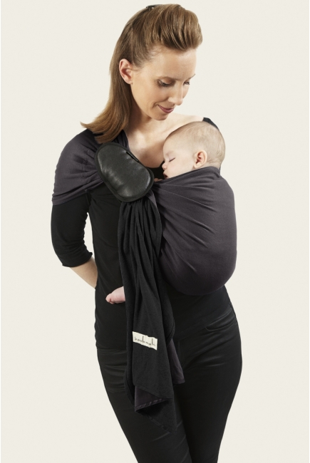 Слинг с кольцами JPMBB трикотажный, цвет "антрацит - черный"