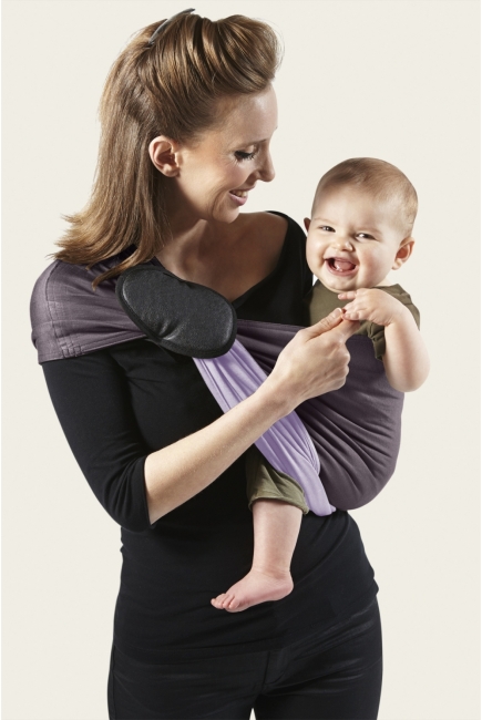 Слинг с кольцами JPMBB трикотажный, цвет "лавандовый - коричневый"