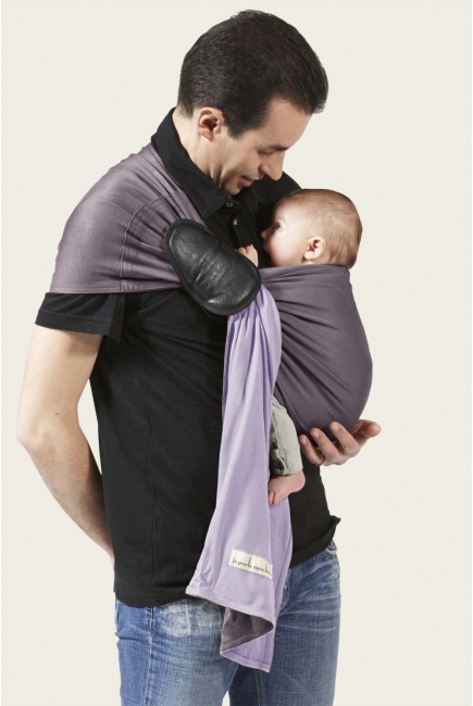 Слинг с кольцами JPMBB трикотажный, цвет "лавандовый - коричневый"