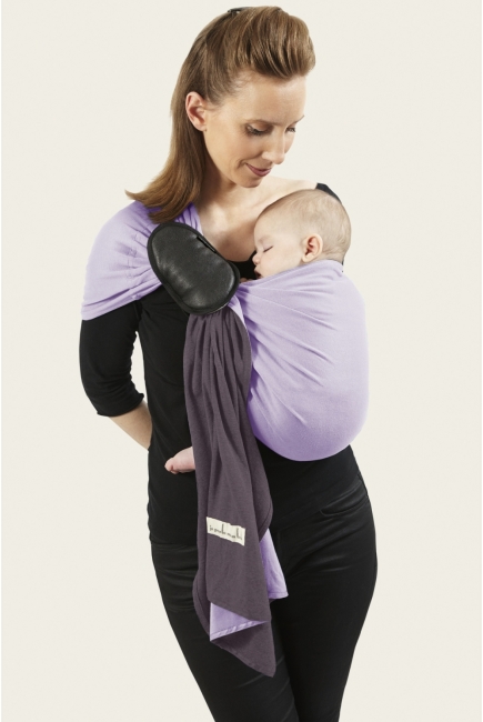 Слинг с кольцами JPMBB трикотажный, цвет "лавандовый - коричневый"