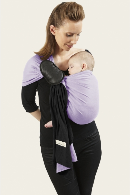 Слинг с кольцами JPMBB трикотажный, цвет "черный - лавандовый"