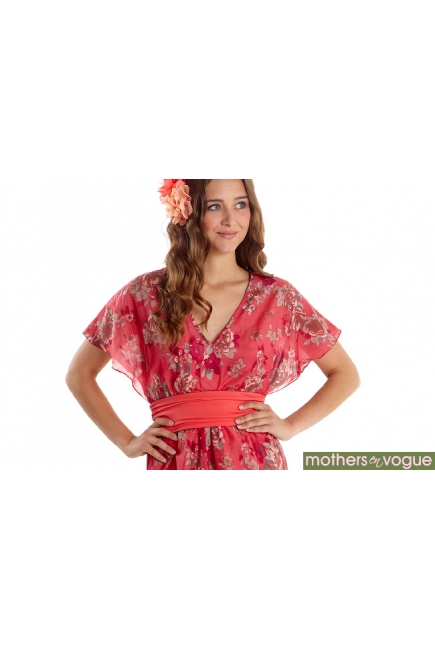 Платье для кормящих Mothers en Vogue Obi, коралловый