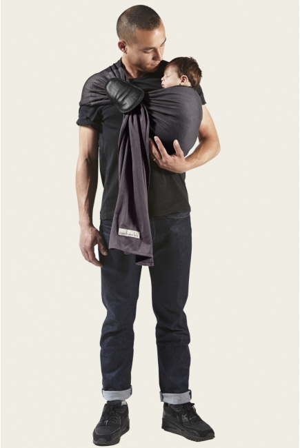 Слинг с кольцами JPMBB трикотажный, цвет "антрацит - коричневый"