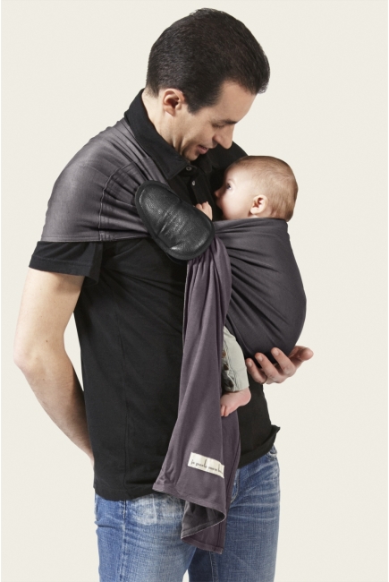 Слинг с кольцами JPMBB трикотажный, цвет "антрацит - коричневый"