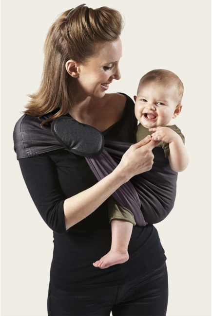 Слинг с кольцами JPMBB трикотажный, цвет "антрацит - коричневый"