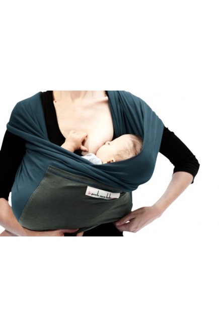 Слинг-шарф JPMBB трикотажный, цвет "морская волна-серый"