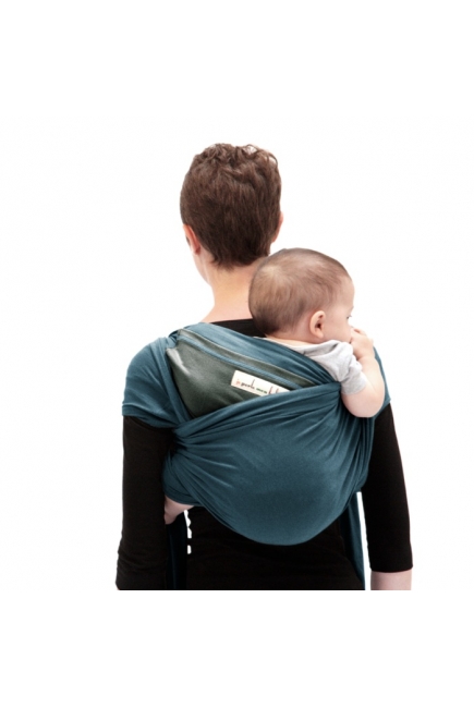 Слинг-шарф JPMBB трикотажный, цвет "морская волна-серый"