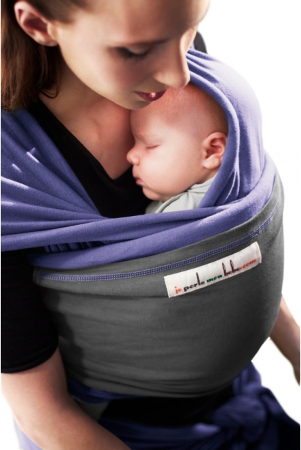 Слинг-шарф JPMBB трикотажный, цвет "ирис-антрацит"