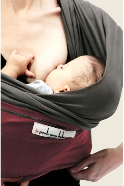 Слинг-шарф JPMBB трикотажный, цвет "серый - терракота"