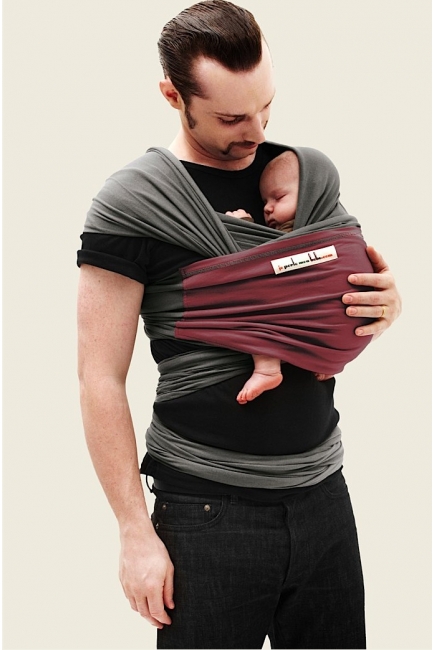 Слинг-шарф JPMBB трикотажный, цвет "серый - терракота"